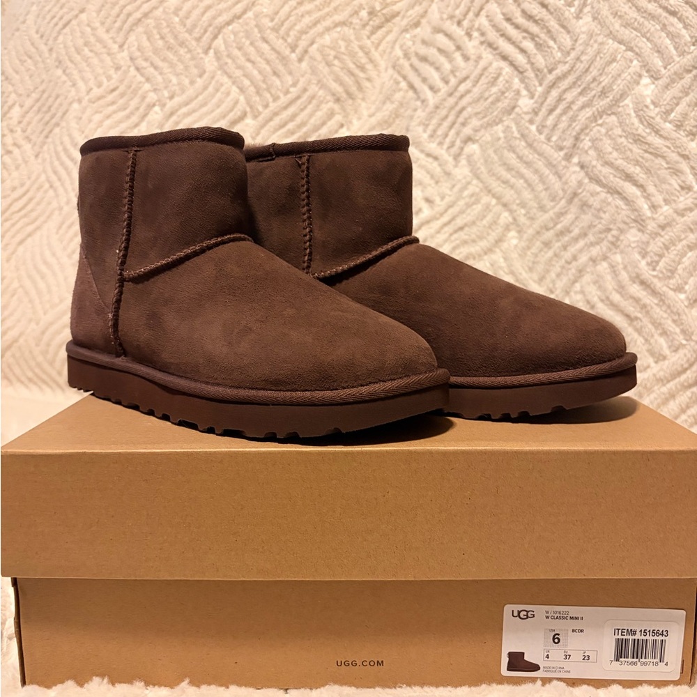 UGG Chocolate Suede Short Boots